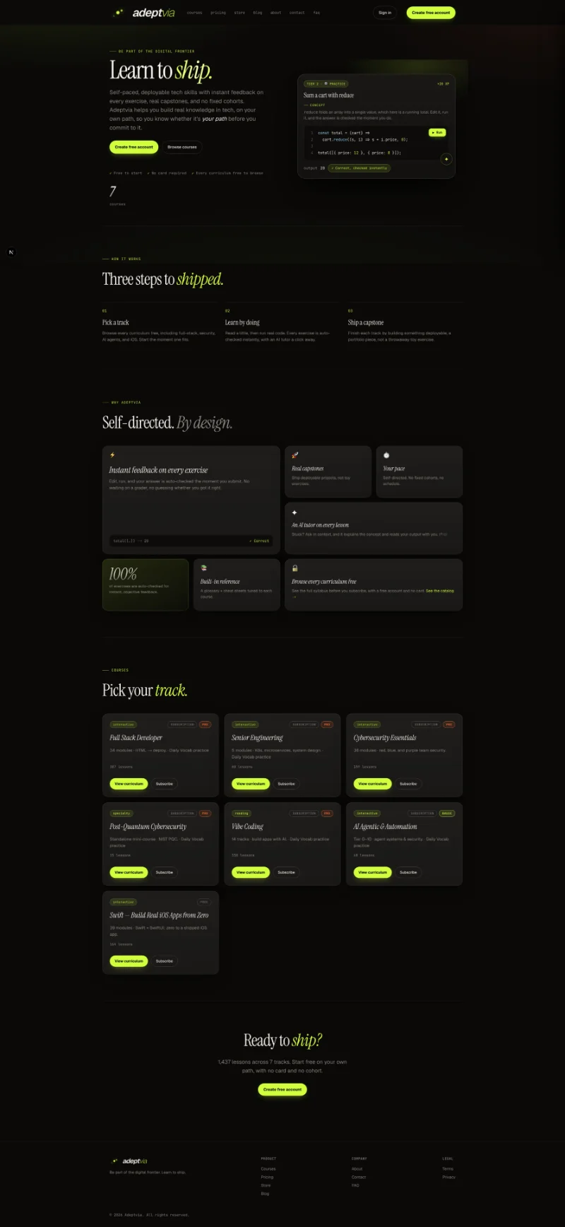 adeptvia website
